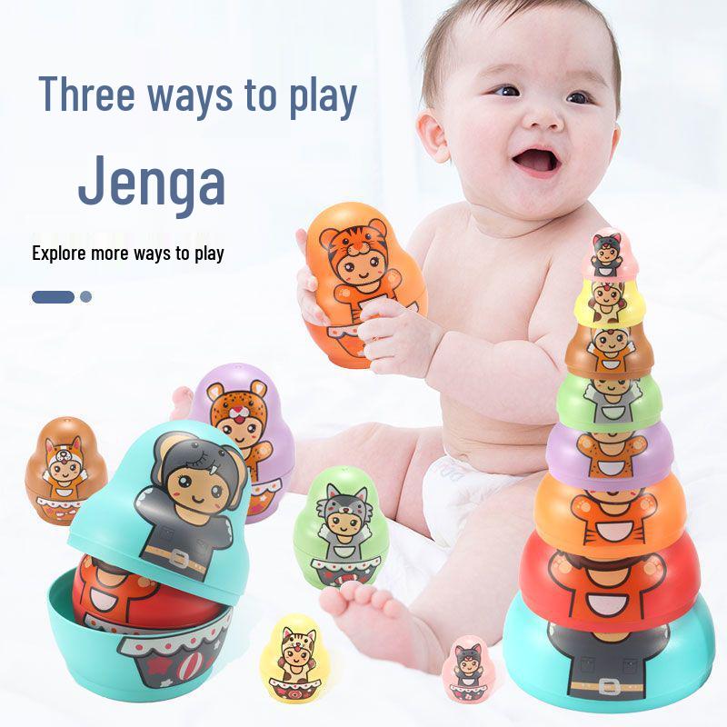 Rainbow Stacking Nesting Dolls for Toddlers | Educational Baby Toy Rings | Gift for Ages 1-2