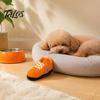Pet Toys for Reducing Separation Anxiety Cartoon Shoe Squeaky Dog Toy, Funny Sneaker Shape Chew Toy Cute Puppy Fetch Small Medium Dogs, Durable Latex