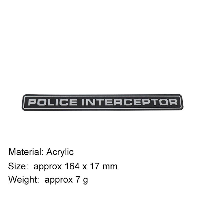 Premium TURBOCHARGED POLICE INTERCEPTOR For Utility Sedan V8 Decal Emblem Badge Sticker