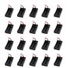 1 2 3 4 Slot DIY Batteries Clip Holder Container Plastic 18650 Holder Box with Wire Lead Black for 18650 3.7V Battery