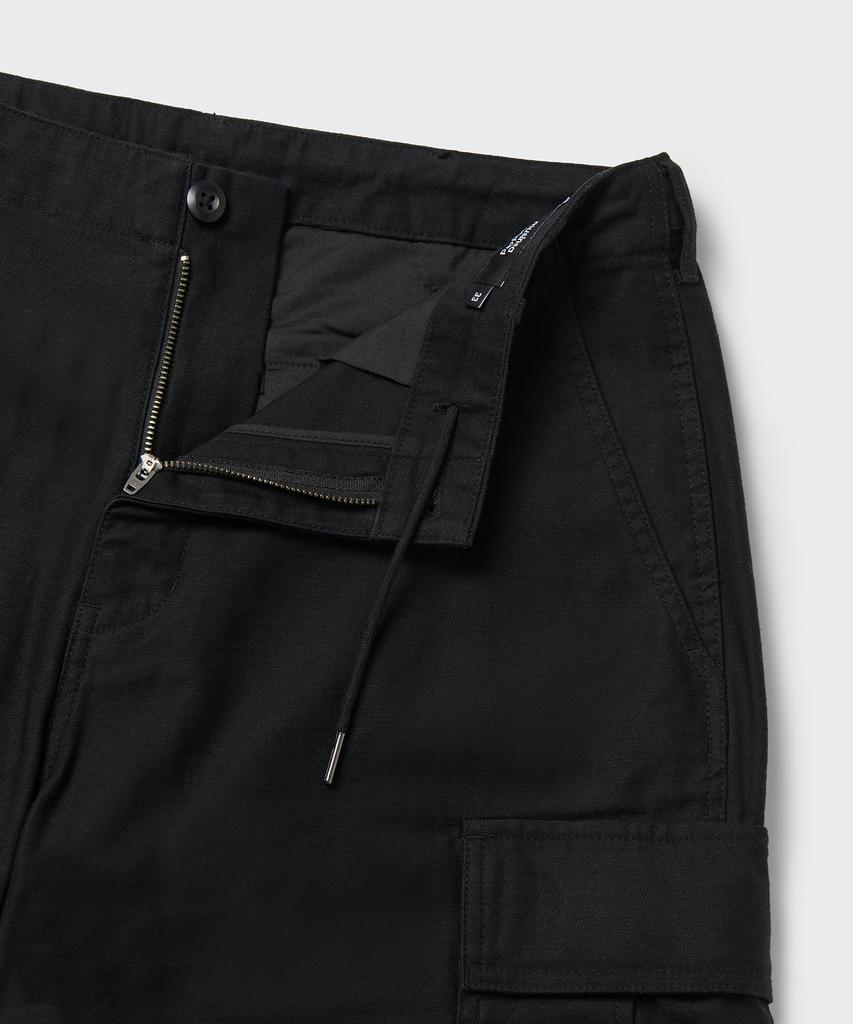 Musinsa Standard Back Satin Parachute Cargo Pants [Black]