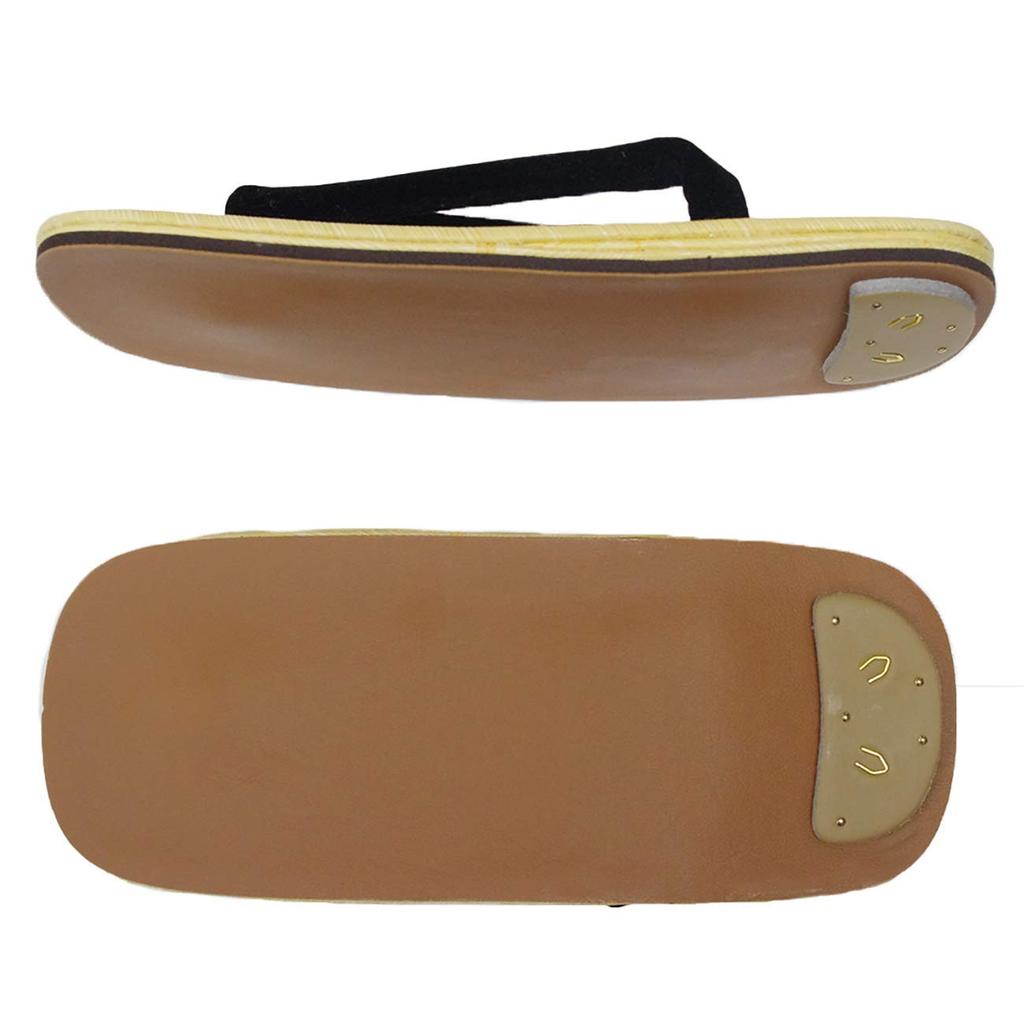 [Kyouetsu] Men's Geta Sandals with High Milon Straps (S (25cm), Black)