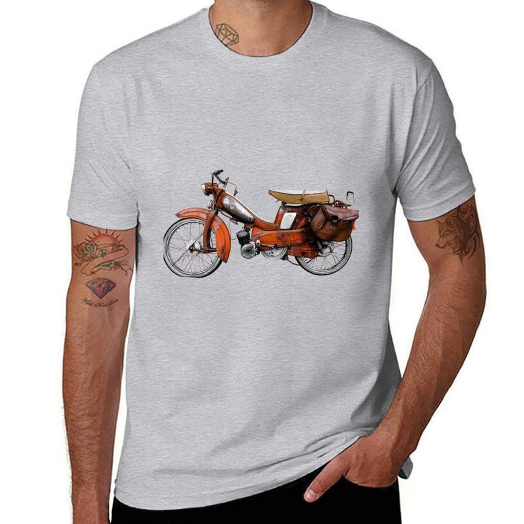 Vintage French Motobecane Moped . T-Shirt customs sublime funnys korean fashion mens funny t shirts