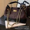 Retro Texture Contrasting Color Suede Bucket Bag Women 2025 New Armpit Bag Versatile Bucket Bag Shoulder Handbag