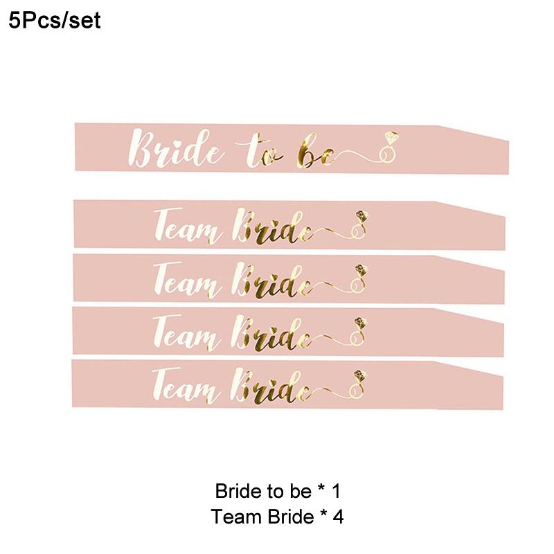 1Set Bride To Be Team Bride Satin Sash for Wedding Engagement Bridal Shower Decorations Bachelorette Party Hen Night Supplies