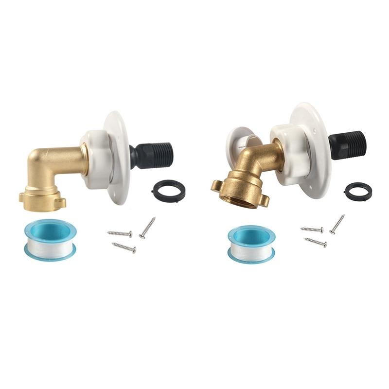 A16P-RV City Water Fill Inlet Flange Brass With Hose Elbow Check Valve Hookup Connector For Trailer Marine