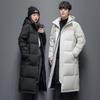Men's Down Jacket Men's Mid-length Winter Korean Style Thickened Jacket Trendy Fashion Couple Workwear Down Jacket