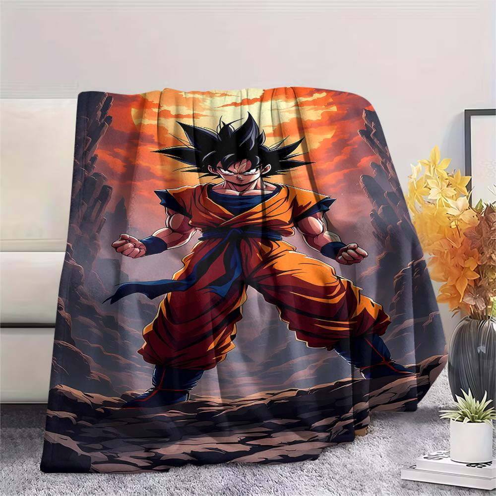 Dragon Ball characters Print Flannel Blanket,High quality Comfortable for All Seasons,Home Decor,Warmth and Comfort,Perfect for Christmas Gifts