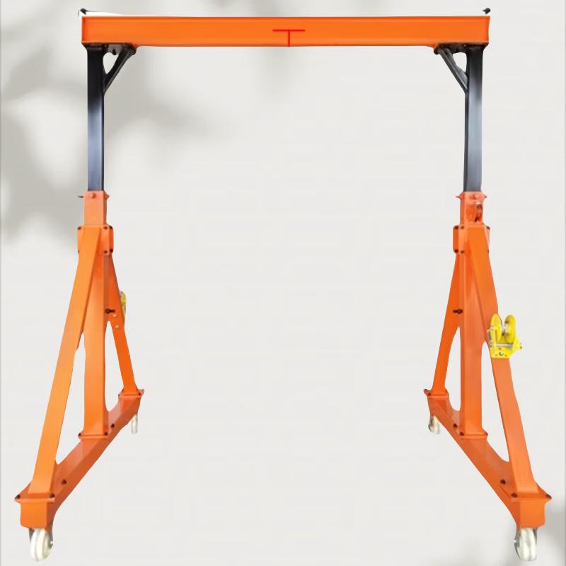 Deyu Gongpin 2-Ton Mobile Gantry Crane with Double-Chain Electric Hoist