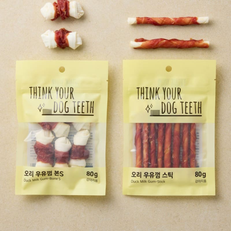 [Pet] Think Your Dog Teeth Milk Gum Stick 80 G Duck