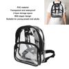 Clear Backpack Mini Transparent Waterproof 2 Layer Storage Zipper Design PVC Wear Resistant Backpack for Travel