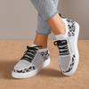 Zapatos de Alta Calidad para Mujer 2024 Zapatos Vulcanizados con Cordones para Mujer Verano Color Sólido Estampado Leopardo Zapatillas de Mujer Zapatillas de Malla