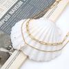 Fashion Titanium Steel Clavicle Neck Chain Trend Cold Wind Pearl Pendant Double Layer Stacked Necklace Women