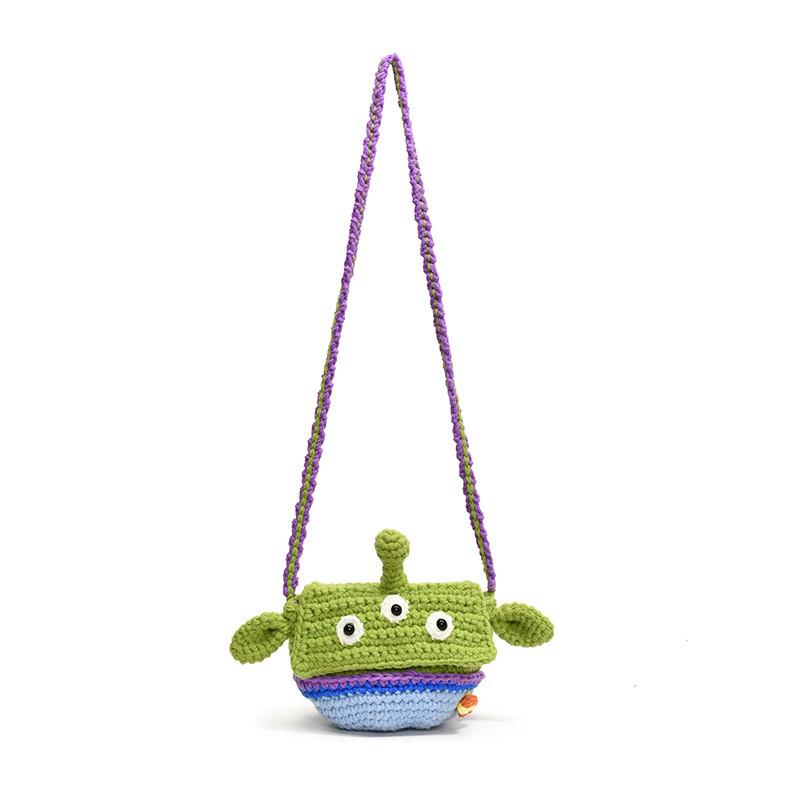 Bolsa de Crochê Alienígena de Desenho Animado Fofa e Leve Feita à Mão Perfeita Para Crianças