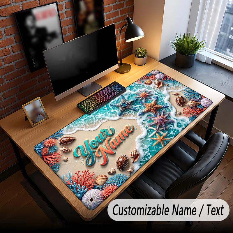 Fantasy Adventure Theme Custom Mouse Pad Personalized With Name Text Customized Desk Mat For Office Home Decor
