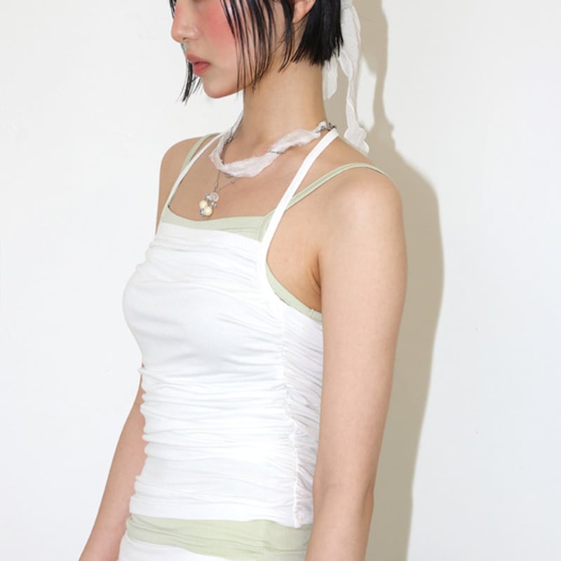MEENDERI SHEER WRYNKLE SCARF - IVORY
