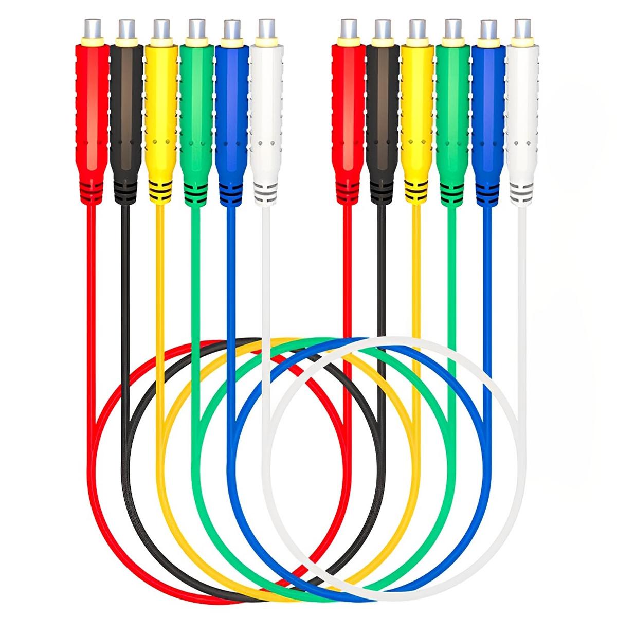 

6Pcs Magnetic Test Leads 30V AC/5A 20AWG Low Voltage Magnetic Jumper Silicone Jumper Test Wire Sensors Switches Testing Lead