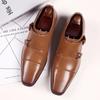 GOOHOJIO Patent Leather Mens Loafers Handmade Monk Strap Wedding Party Casual Dress Shoes Summer Autumn Footwear for Men 39-48