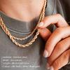 St. Delan Unisex Titanium Steel Gold-Plated Twist Chain Necklace - Fade-Resistant, European & American Style Luxury Clavicle Chain.