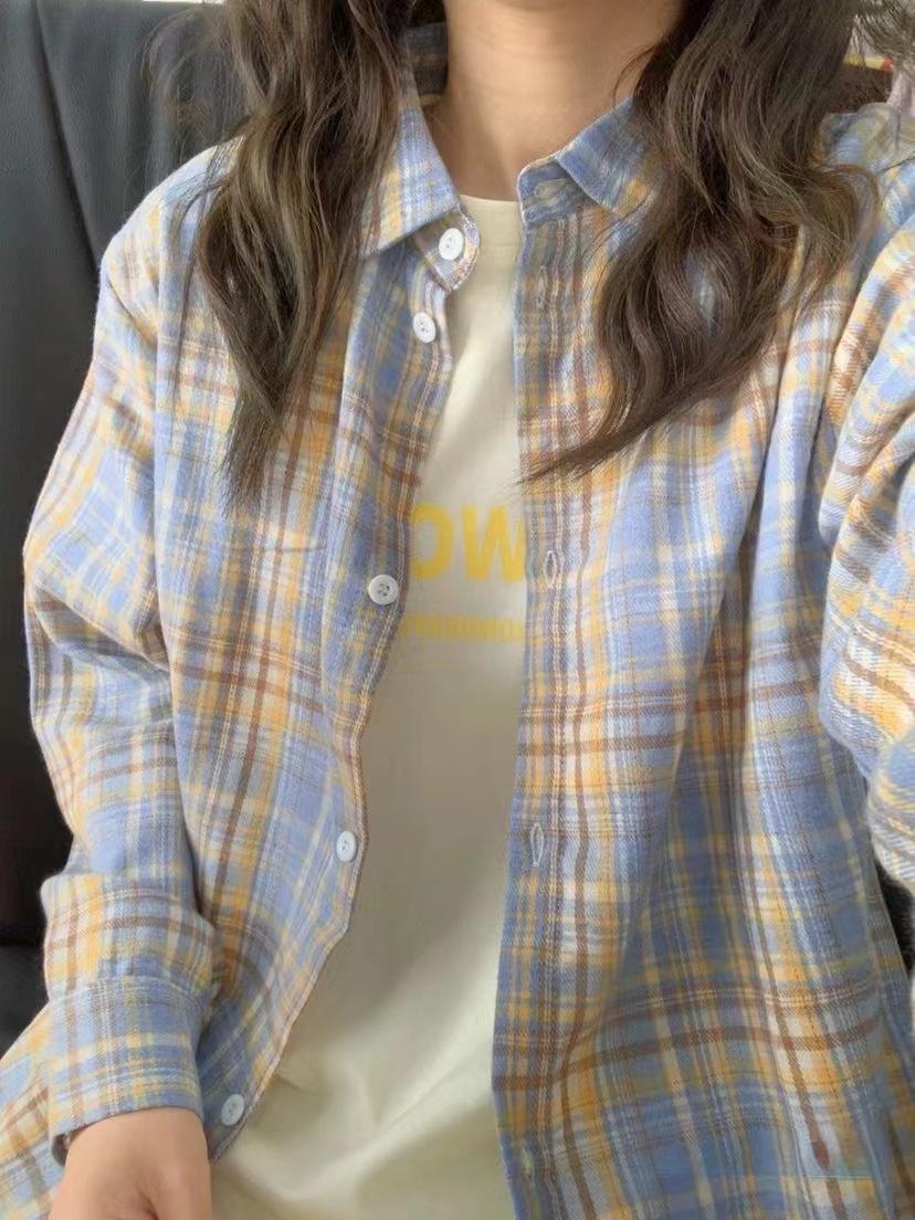 

Ретро легкий роскошный клетчатый кардиган: Женское пальто с длинными рукавами желто-синего цвета на весну, лето и осень. XXL