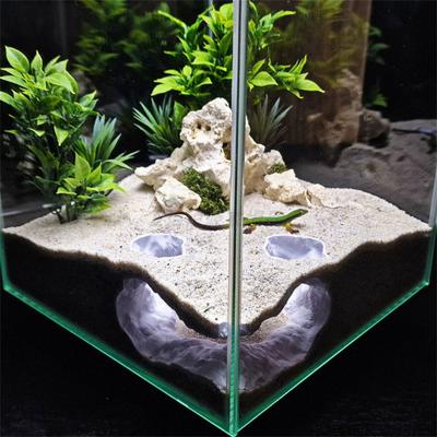 3D Printed Fish Tank Underground Cave Shelter Hideout for Fish Shrimp Reptile,Landscaping Ornaments Aquarium Decorations