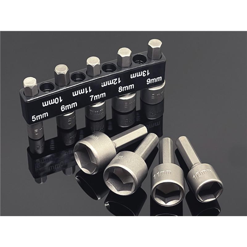 9/14Pcs Set Nutdrivers Nut Driver Metric 1/4" Hex Shank CRV Screwdrivers Nutdriver Socket Bit Power Tools 5-13 Mm