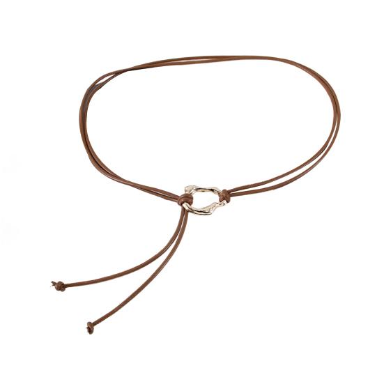 Women Metal Belt Decor Lace-up Imitation Belt Versatile Fashion Accessory