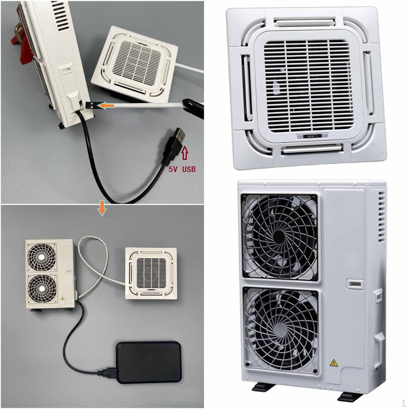 

1/12 Кукольный домик Кондиционер с наружным блоком Декор Прочный Крошечный Игрушечный