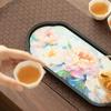 Shangqi Peony Instant Dry Absorbent Metal Tea Tray