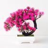 Künstlicher Bonsai Kompakt Dekorativ Farbenfroh Schön Kunstblumen-Bonsai mit Topf Schreibtisch