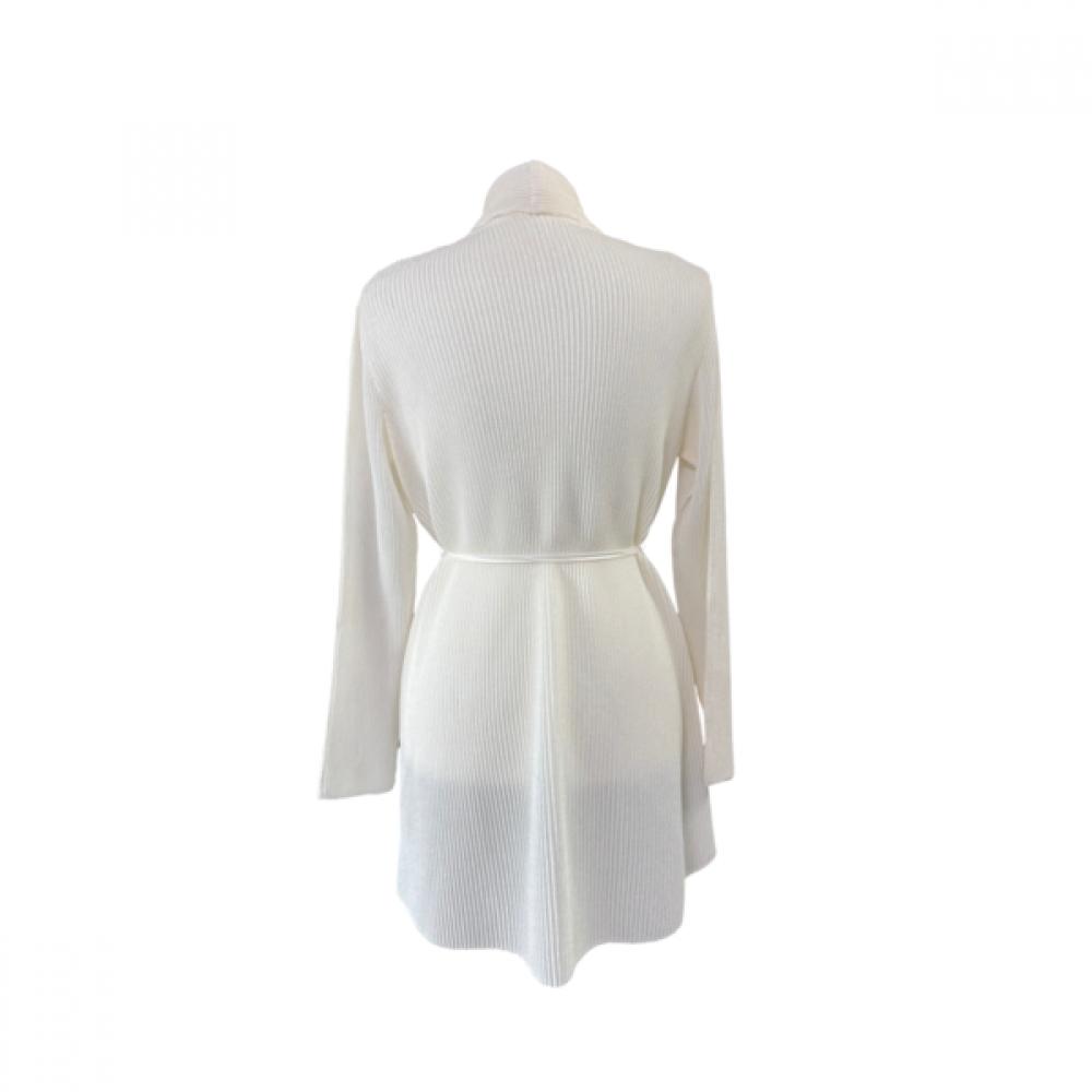 Specchio Cardigan deschis cu guler șal și panglică în talie 461 806