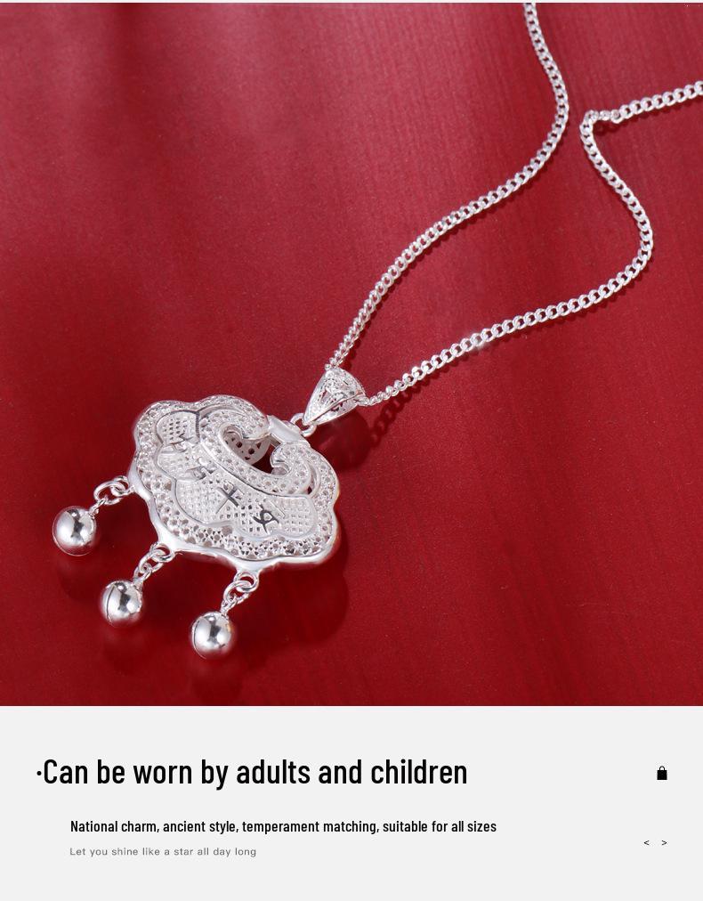 S999 Sterling Silver Year-After-Year Peace Baby Longevity Lock – Pure Silver Full Moon Gift