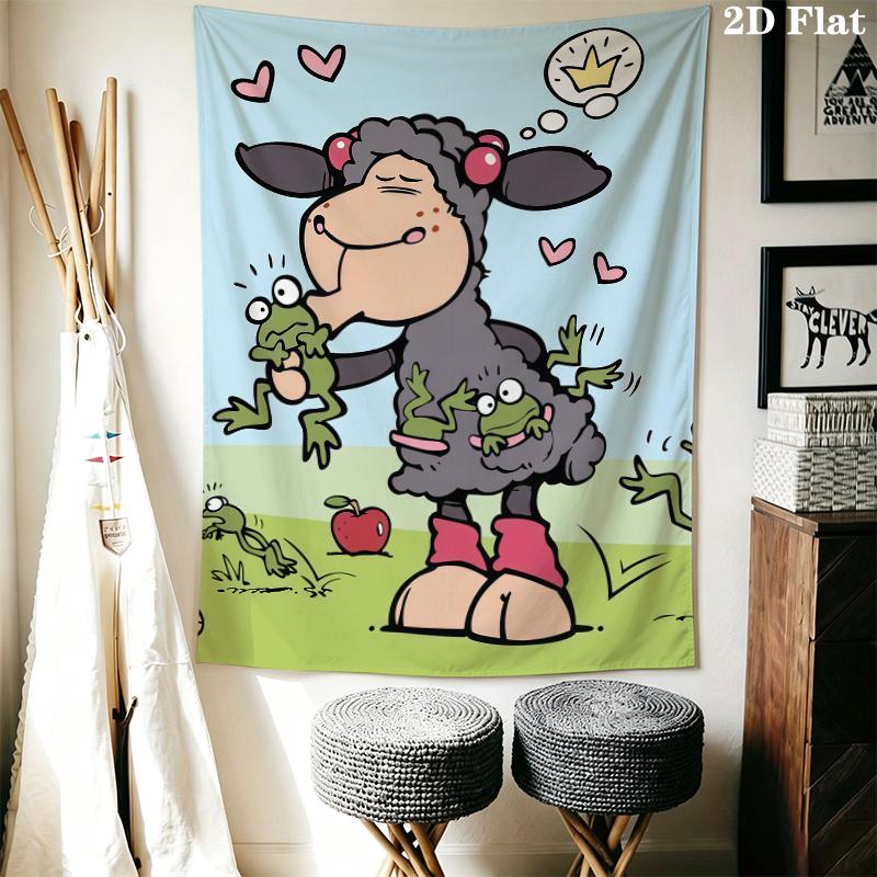 Jolly Logan Wall Tapestry Aesthetic Wall Hanging Printed Fabric Blanket Decorative Tapestries for Bedroom Living Room Home Decor