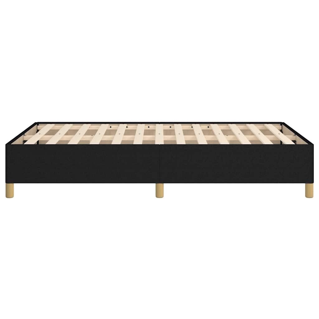 Bed Frame without Mattress Black 120 x 190 cm Fabric