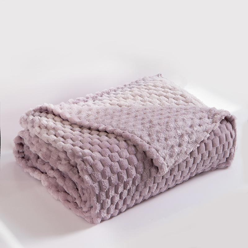 

Затишний плюшевий плед М який флісовий плед для використання в офісі, на дивані Зручний фланелевий теплий плед Ідеальний для відпочинку вдома та в офісі 70 x 100cm світло-фіолетового кольору