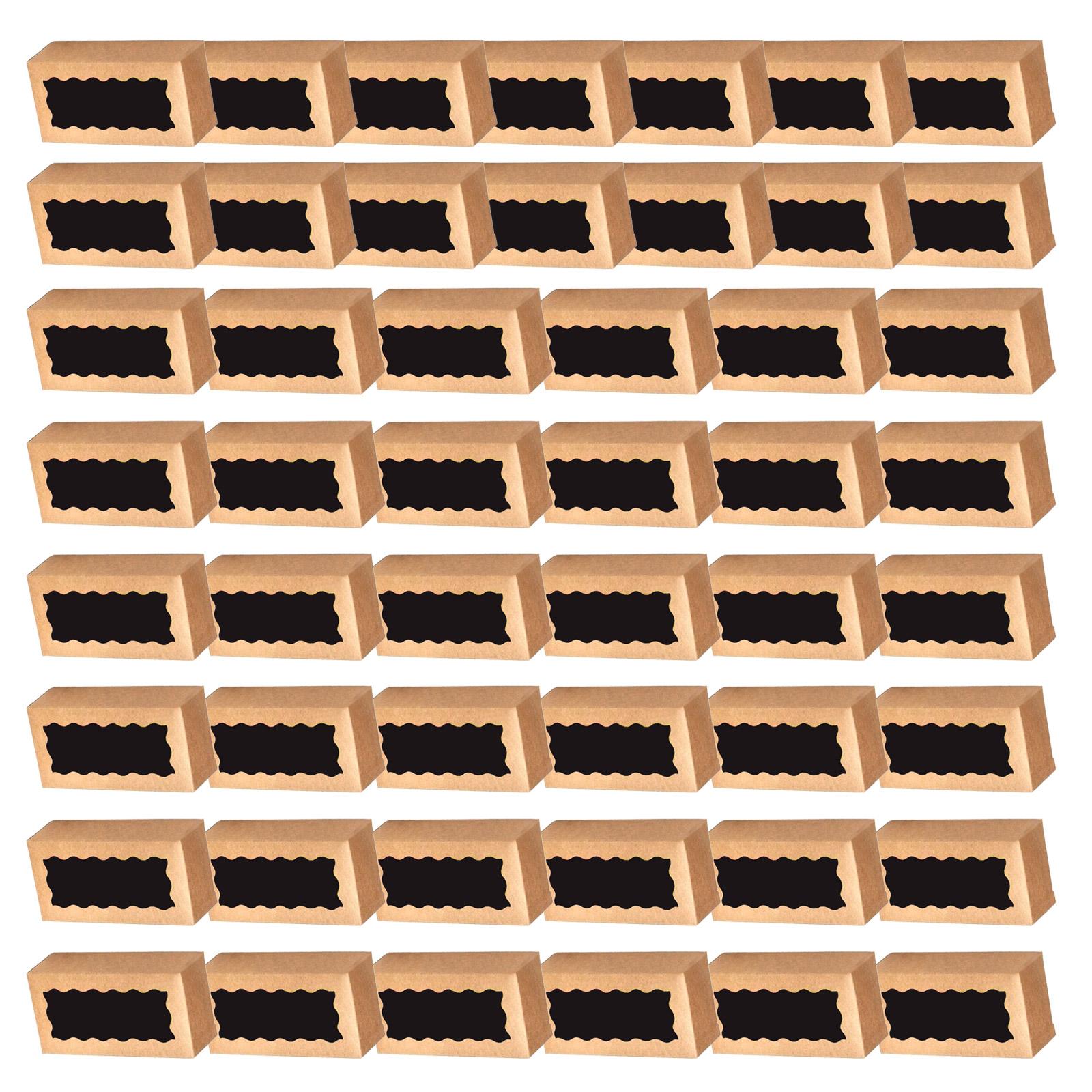 

50 Pieces Macarons Containers Cardboard Pastry Display Case Cupcake Holders Dessert Gift Boxes for Weddings and Parties