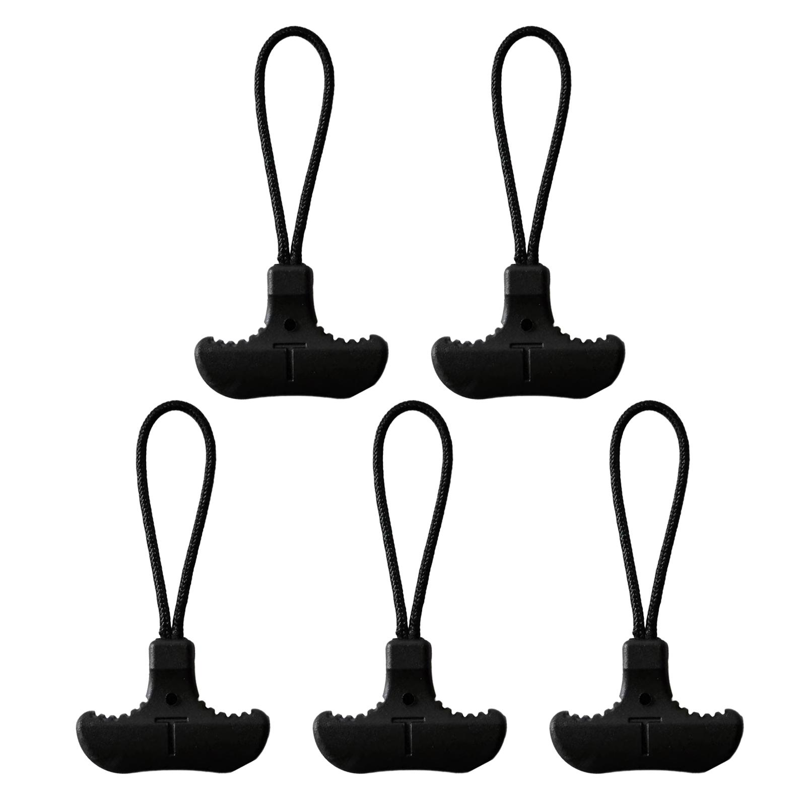 

T-Shaped Zipper Puller Durable TPU Zipper Pull Cord Zipper Pulls Backpacks Luggage Travel Bag Sports Gear Zipper Puller чёрный