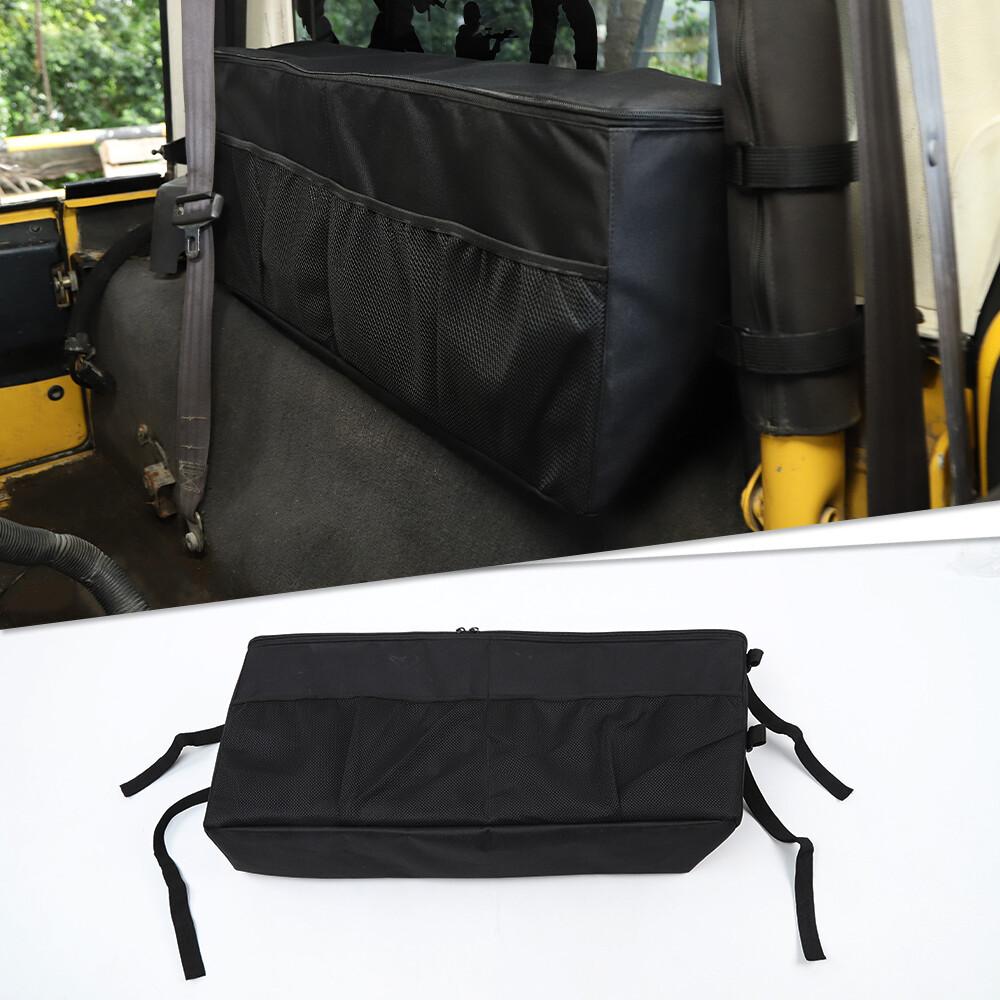 Rear Trunk Left Side Organizer Storage Bag For Jeep Wrangler TJ 1997-2006 Black