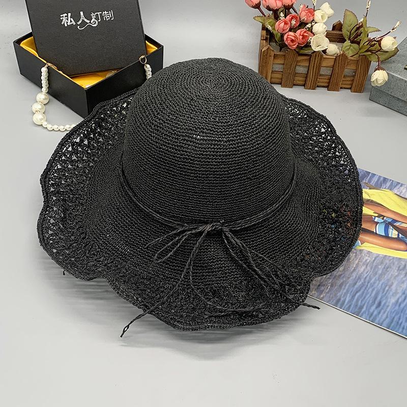 Recommended Handmade Filament Crochet Hat, High-End Monofilament Hat, Women'S Summer Seaside Beach Foldable Straw Hat