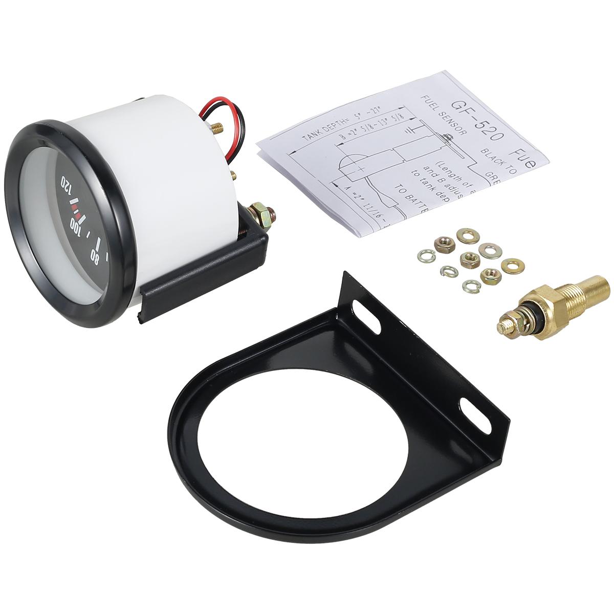 

52mm Digital Car Water Temp Temperature Gauge Sensor 1/8NPT Adapter 40~120 Celsius Racing Water Tank Level Indicator Water чёрный