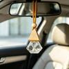 Empty Hanging Car Diffuser Bottles with Natural Wooden Lids Clear Glass Reusable for Homemade Car Air Fresheners