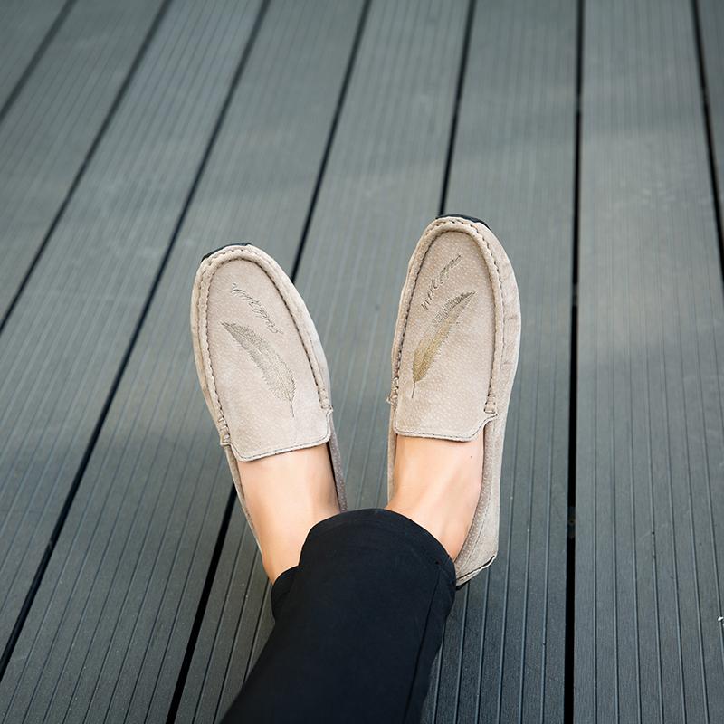 Cow Suede Leather Penny Loafers Men Casual Shoes Man Moccasins 2025 Designer Mens Driving Shoes Fashion Boat Slip On Flats