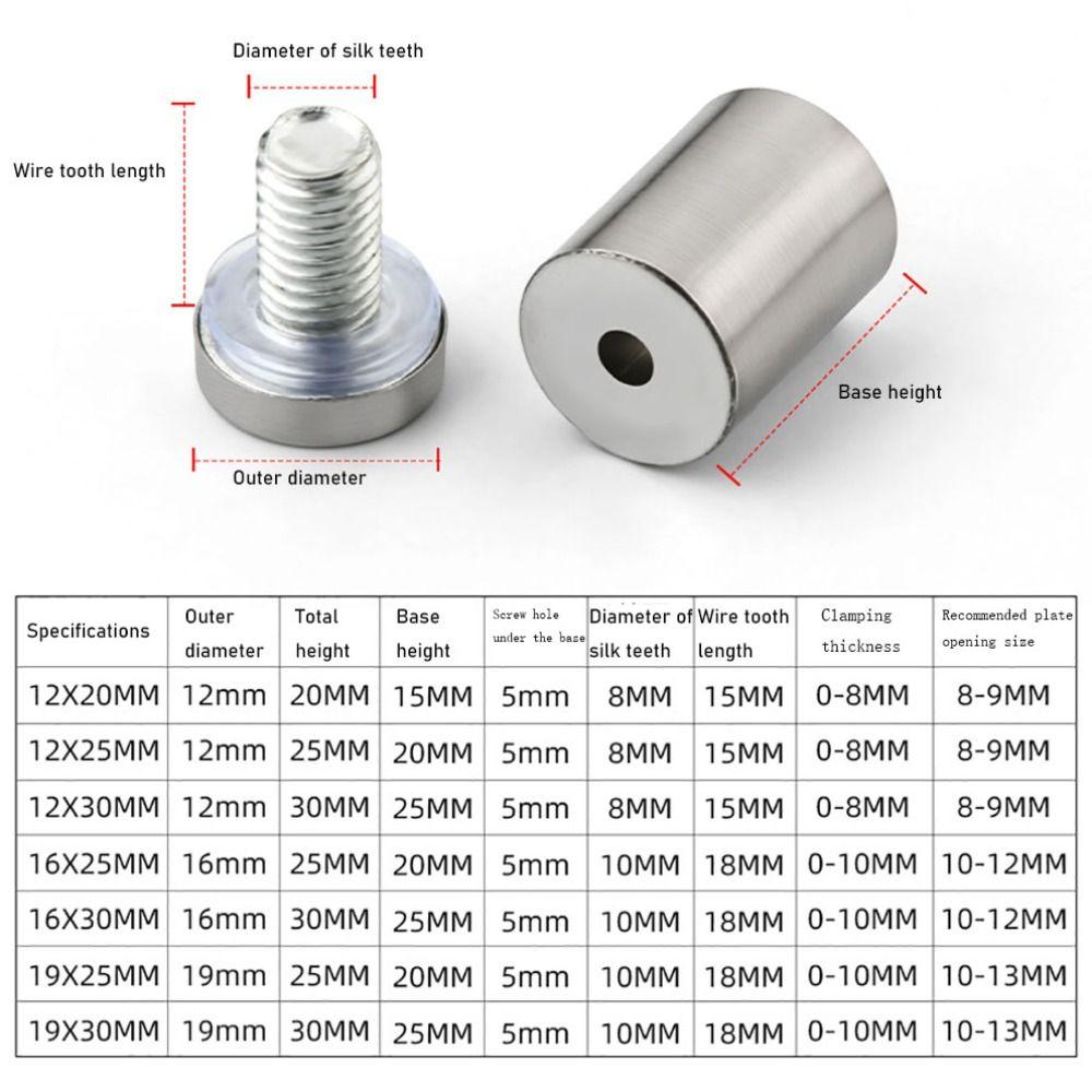 4pcs Silver/gold/black Acrylic board screws Ceramic tile glass screws Advertising board