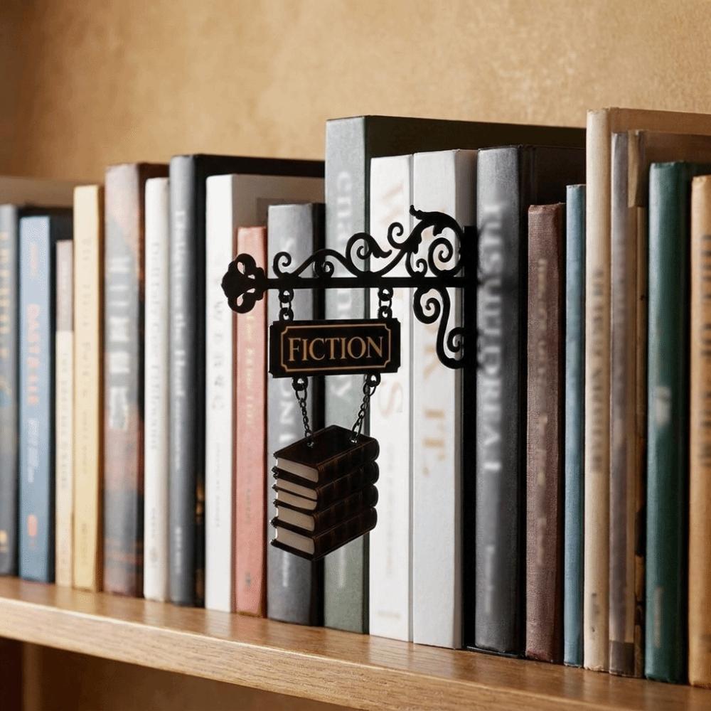 Creative Metal Book Divider Lightweight Library Wall Bookshelf Book Partition Board Book Shelf
