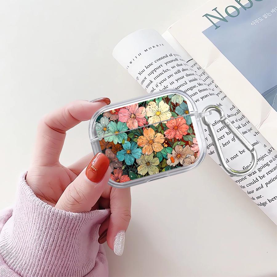 Beautiful Flower Pattern Case For Airpods 2 Pro2 3 1 Pro3 4 Pro Clear Earphone Cases Cover