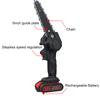 88V 2400W Electric Chain Saw Lithium Battery Mini Pruning Saw Cordless Tree Logging Trimming Saw Garden Tool For Wood Cutting  Black