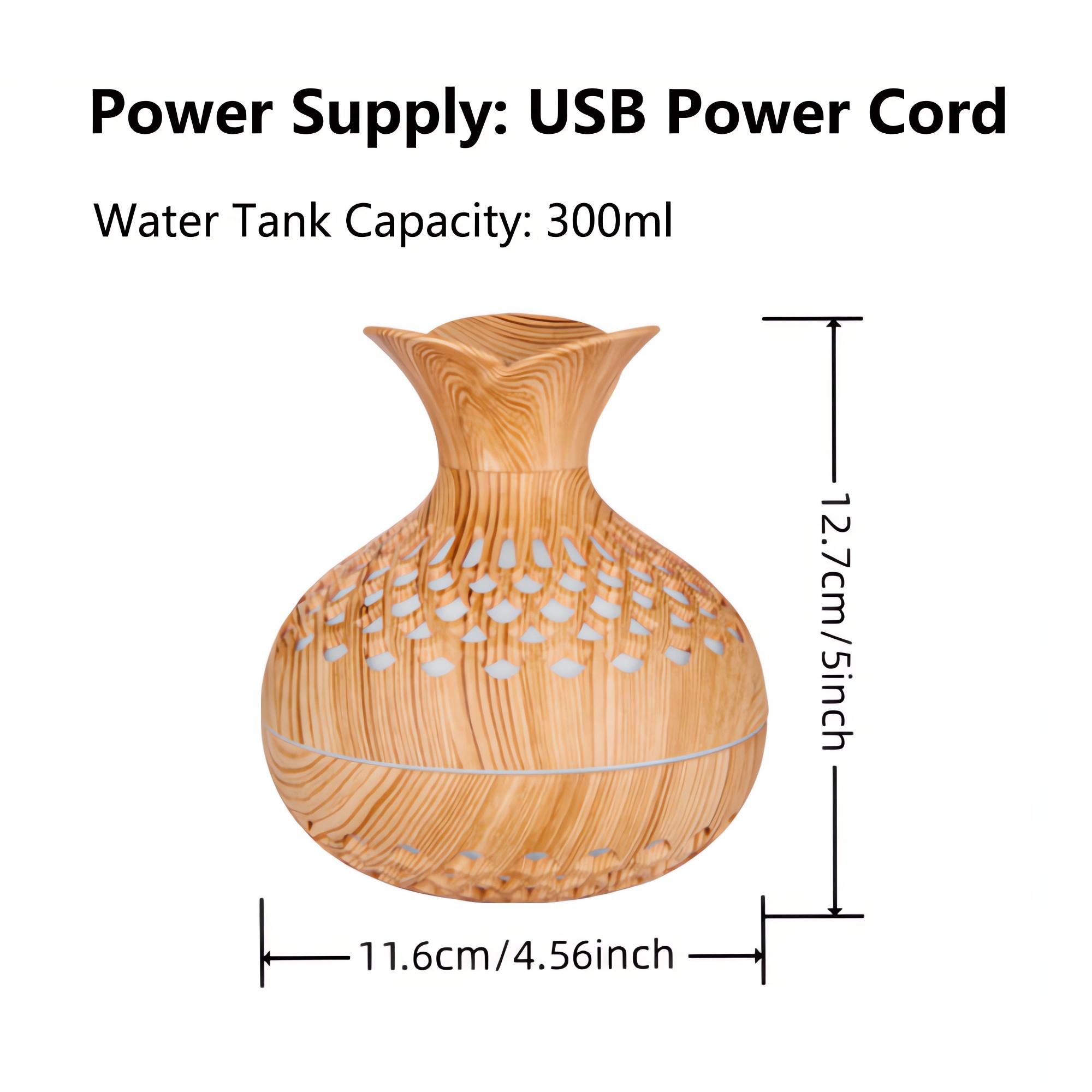 

Новый портативный увлажнитель воздуха 7 цветов, свет в форме цветка, креативный диффузный домашний USB-увлажнитель с текстурой дерева и подсветкой