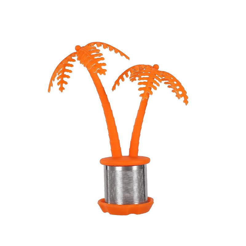 Stainless Steel Coconut Tree Tea Infuser Silicone Tea Filter Filter Tea Dregs Brewer Kitchen Accessories Reusable Strainer Tools