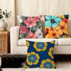 Cushion Cover Silky Short Plush Home Sofa Cushion Cover - Invisible Zipper Home Decoration Chinese Style Flower Flower And Bird