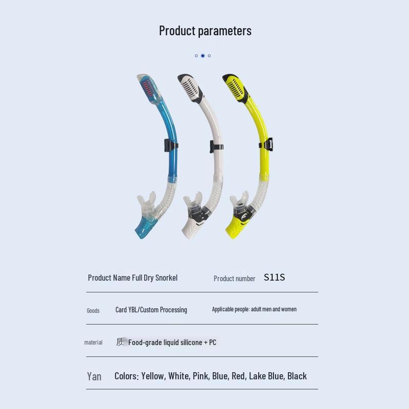 YBLKJ S11S Adult Full Dry Front Snorkel